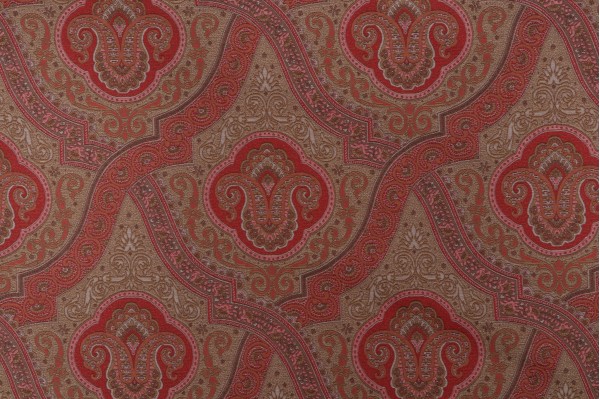 Fonthill Antonova Tapestry Upholstery Fabric in Red/Neutral for Scalamandre