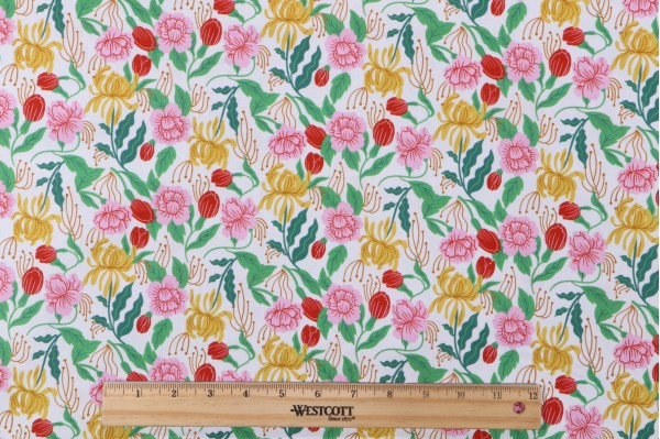Faye Guanipa Take Me To Tokyo - Take Me To Tokyo Printed Cotton Craft Fabric in Vanilla for Dear Stella 