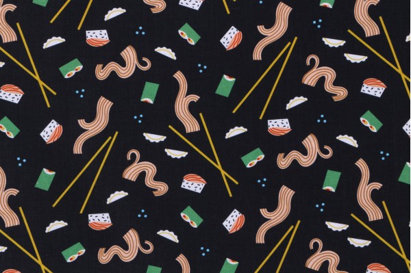 Click for Faye Guanipa Take Me To Tokyo - Soy Amazing Printed Cotton Craft Fabric in Wren for Dear Stella  Faye Guanipa Take Me To Tokyo - Soy Amazing Printed Cotton Craft Fabric in Wren for Dear Stella