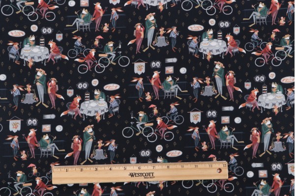 Rae Ritchie Dapper Den - Dapper Den Printed Cotton Craft Fabric in Space for Dear Stella 