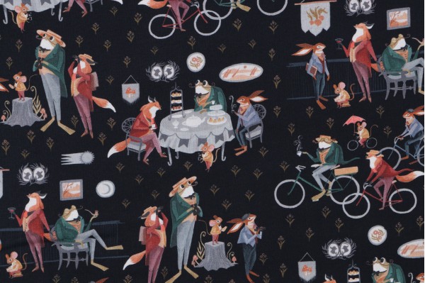 Rae Ritchie Dapper Den - Dapper Den Printed Cotton Craft Fabric in Space for Dear Stella 