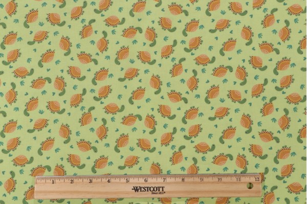 Dear Stella Alphabet Soup - What The Shell! Printed Cotton Craft Fabric in Meadow 