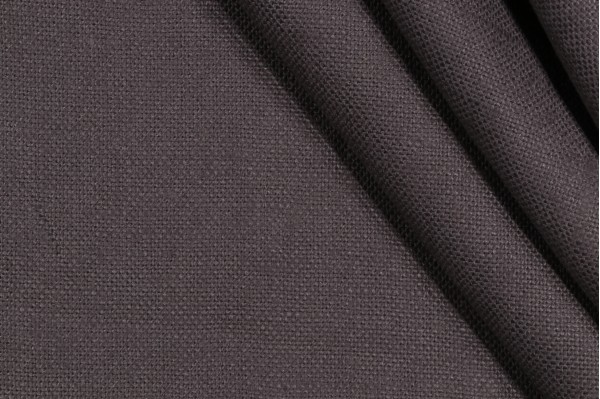 Abbo Woven Linen Upholstery Fabric in Charcoal