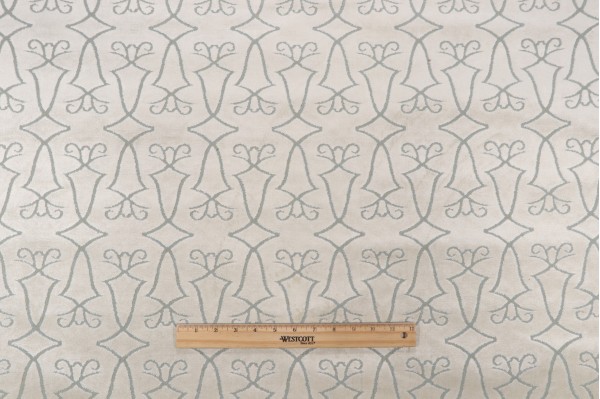 Old World Weavers Princess Aida Velvet Upholstery Fabric in Glacier for Scalamandre