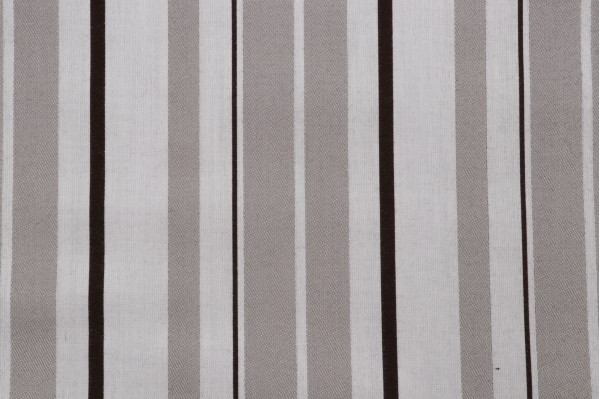 Scalamandre Bold Vertical Woven Upholstery Fabric in Stone/Espresso