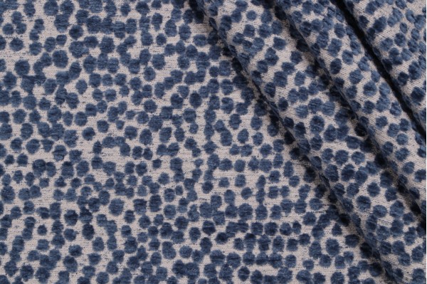 PK Lifestyles Spotty Dotty Woven Chenille Upholstery Fabric in Atlantic 