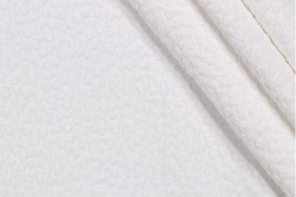 PK Lifestyles Spotty Dotty Woven Chenille Upholstery Fabric in White 
