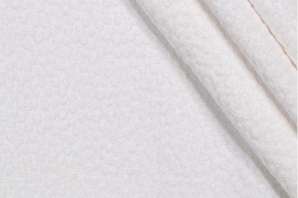 PK Lifestyles Spotty Dotty Woven Chenille Upholstery Fabric in White 