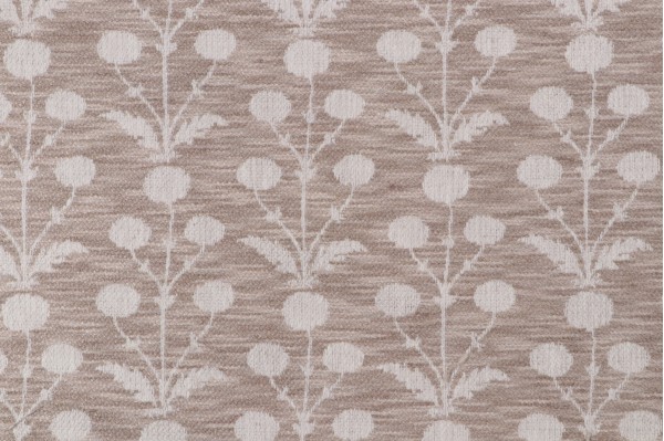 Villa D Ascoli Mughal Blooms Woven Upholstery Fabric in Chai 