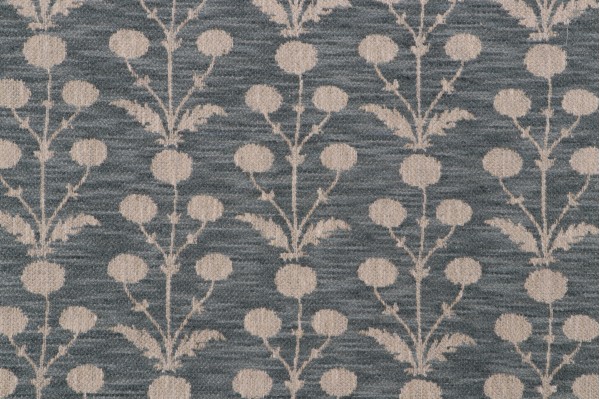Villa D Ascoli Mughal Blooms Woven Upholstery Fabric in Juniper 