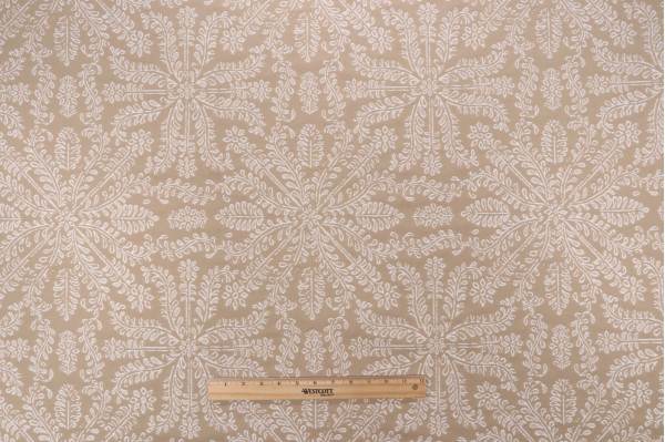 Villa D Ascoli Taj Tile Woven Jacquard Decorator Fabric in Linen 