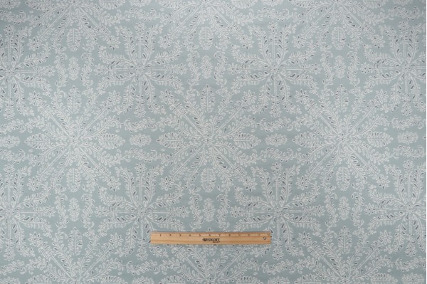 Villa D Ascoli Taj Tile Woven Jacquard Decorator Fabric in Mist 