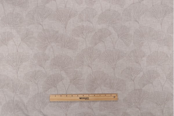 PK Lifestyles Ginkgo Embroidered Drapery Fabric in Mushroom 