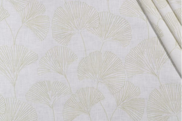 Click for PK Lifestyles Ginkgo Embroidered Drapery Fabric in Willow  PK Lifestyles Ginkgo Embroidered Drapery Fabric in Willow