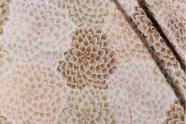 Click for 2.13 Yards Mums The Word Embroidered Drapery Fabric in Copper Mums The Word Embroidered Drapery Fabric in Copper