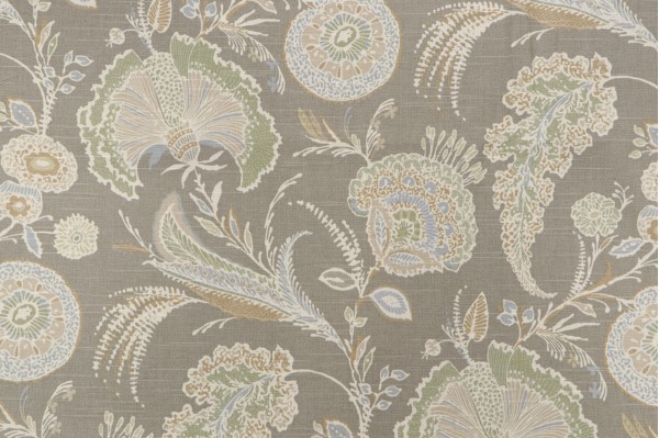Richloom Platinum Collection Mayala Printed Cotton Drapery Fabric in Oasis