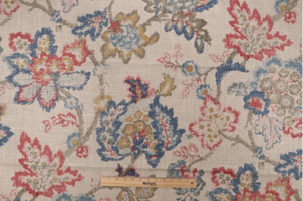 Braemore Renato/Cir Printed Linen Blend Drapery Fabric in Linen