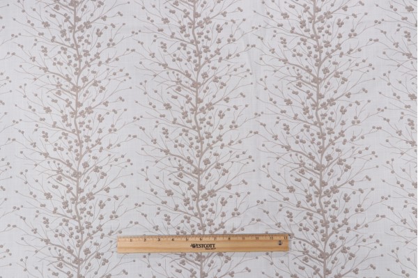 Spruce Embroidered Drapery Fabric in Dusk