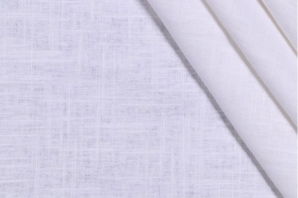 Wexford Linen Decorator Fabric in Snow
