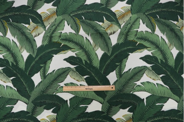 Tommy Bahama Swaying Palms Printed Polyester Outdoor Fabric in Aloe