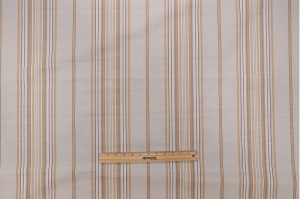 Scalamandre Stripe Woven Decorator Fabric in Cafe