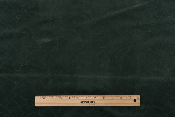 PK Lifestyles Curvature Embroidered Velveteen Decorator Fabric in Forest 