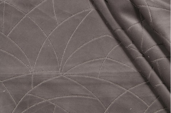 PK Lifestyles Curvature Embroidered Velveteen Decorator Fabric in Charcoal 