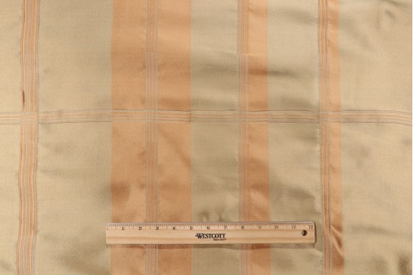 Scalamandre Plaid Silk Decorator Fabric in Peach 