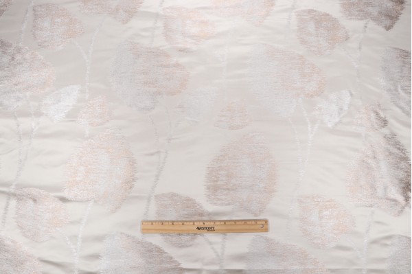 Sample of Scalamandre Isabella Silk Damask Decorator Fabric in Moon Glow 