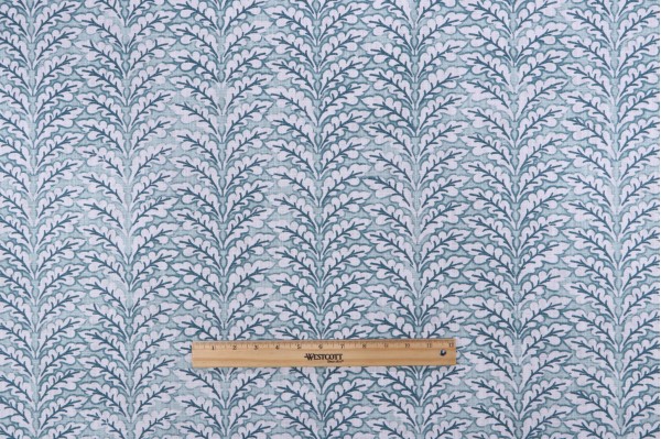 Premier Prints Spencer-Slub Canvas Printed Cotton Drapery Fabric in Blue Springs