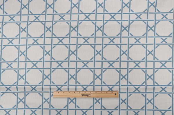 Old World Weavers Caning Woven Solution Dyed Acrylic Outdoor Fabric in Clouds for Scalamandre