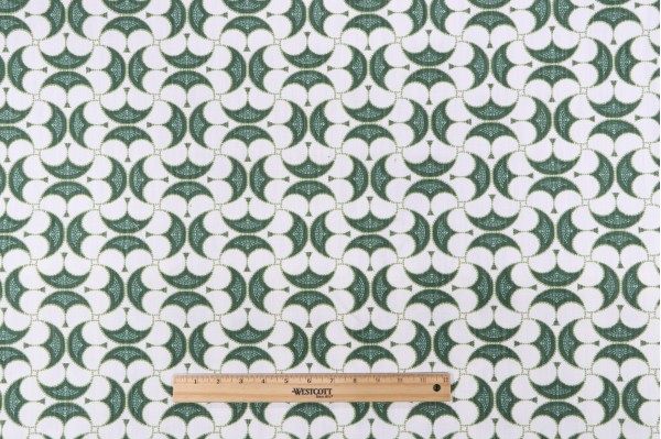 Lacefield Malon Printed Cotton Blend Drapery Fabric in Cucumber