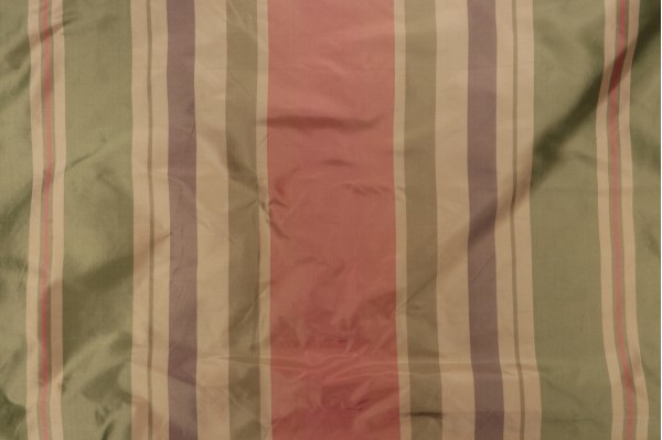 Scalamandre Kayle Stripe Silk Decorator Fabric in Aqua/Rose