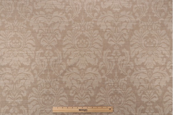 Donghia Casale Damask Upholstery Fabric in Natural/Tan for Scalamandre