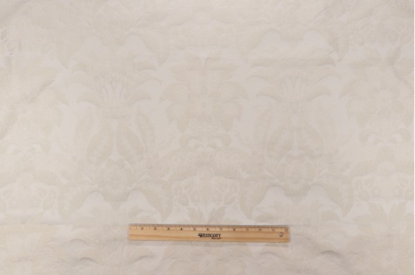 Scalamandre Bassano Damask Decorator Fabric in Cream