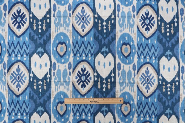 Richloom Kachina Printed Linen Blend Drapery Fabric in Skorpios