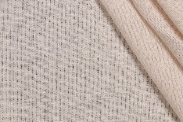 1 Yard Bernard Thorp & Co Linen Woven Semi-Sheer Drapery Fabric in Off-White for Scalamandre