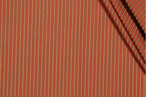 Scalamandre Stripe Woven Decorator Fabric in Melon/Bronze