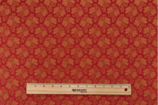 Scalamandre Damask Decorator Fabric in Red/Gold