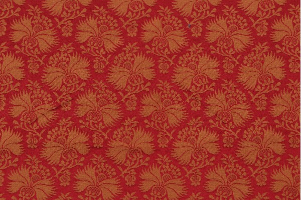 Scalamandre Damask Decorator Fabric in Red/Gold