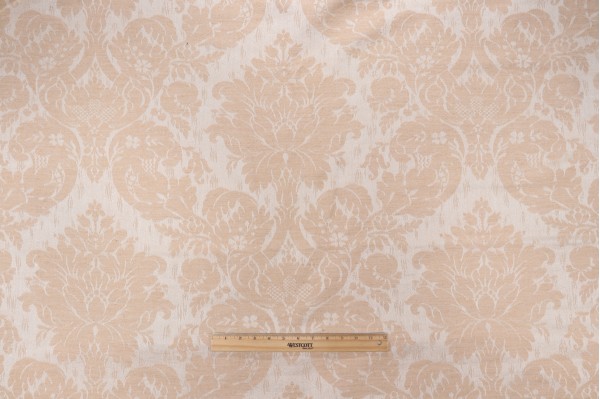 Scalamandre Woven Damask Decorator Fabric in Beige