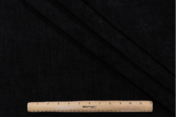 Crypton Bennett High Performance Chenille Upholstery Fabric in Ebony