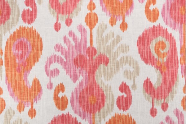 P Kaufmann Salma Printed Linen Blend Drapery Fabric in Sunshine