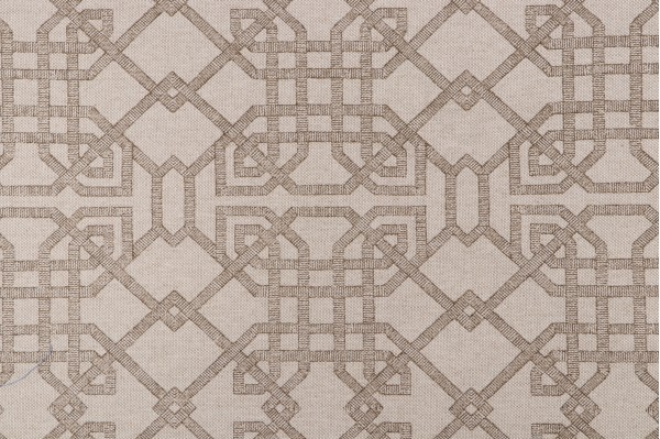Scalamandre Trellis Printed Drapery Fabric in Grey