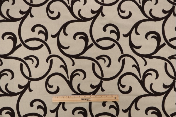 Scalamandre Woven Upholstery Fabric in Noir