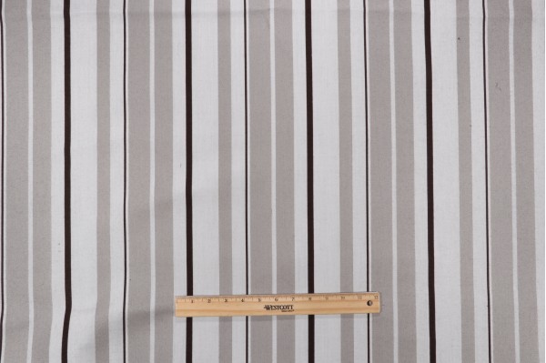 Scalamandre Bold Vertical Woven Upholstery Fabric in Stone Espresso