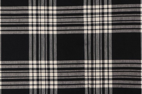 Scalamandre Plaid Woven Decorator Fabric in Onyx