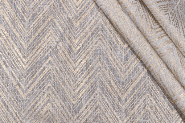 Scalamandre Junin Sheer Drapery Fabric in Silver Zebra