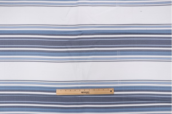 Scalamandre Cabana Stripe Woven Outdoor Fabric in Indigo
