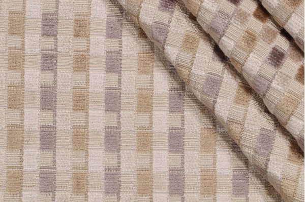 Scalamandre Mosaique Velvet Upholstery Fabric in Beige